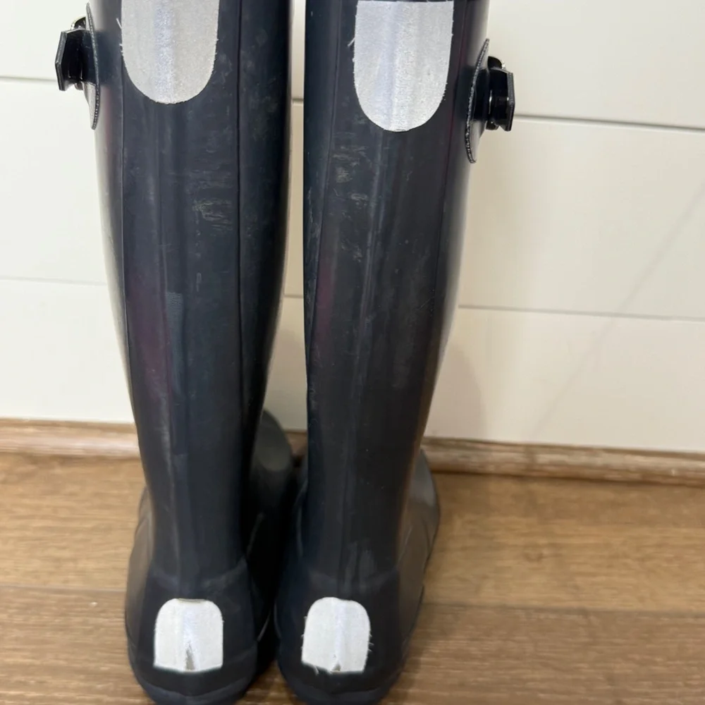 Hunter Boots Womens Semi-Gloss Navy Size UK 3/Womens 5 Tall Rubber Waterproof